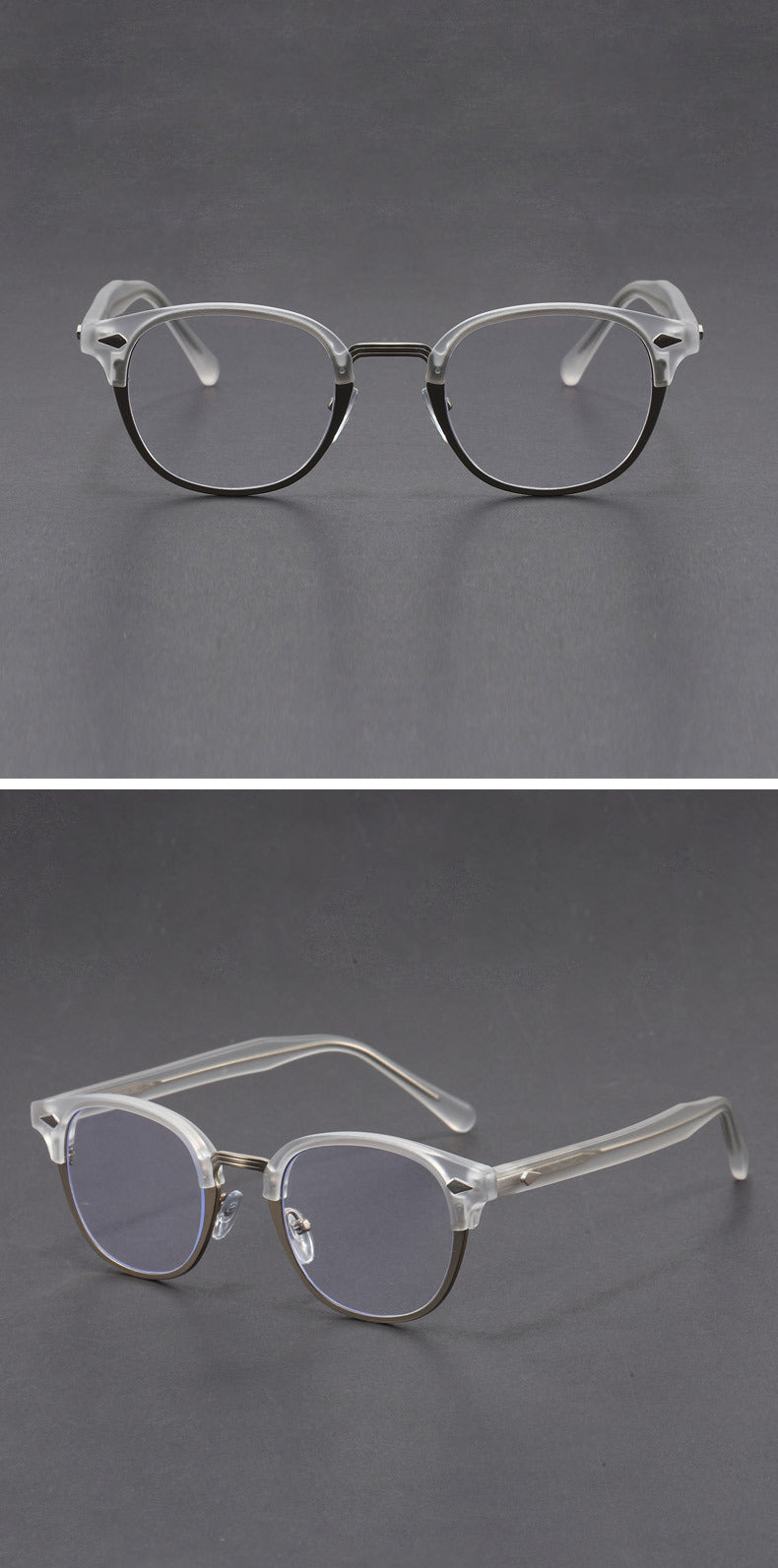Retro eyebrow-line frame glasses