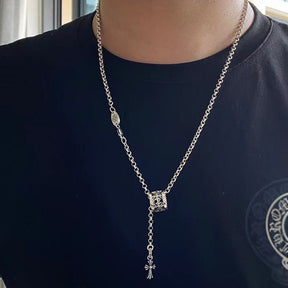 chrome hearts CH cross Round spring clavicle necklace