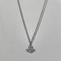 Saturn full diamond necklace clavicle chain