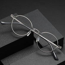 Retro Round Glasses Black Metal Optical Eyewear
