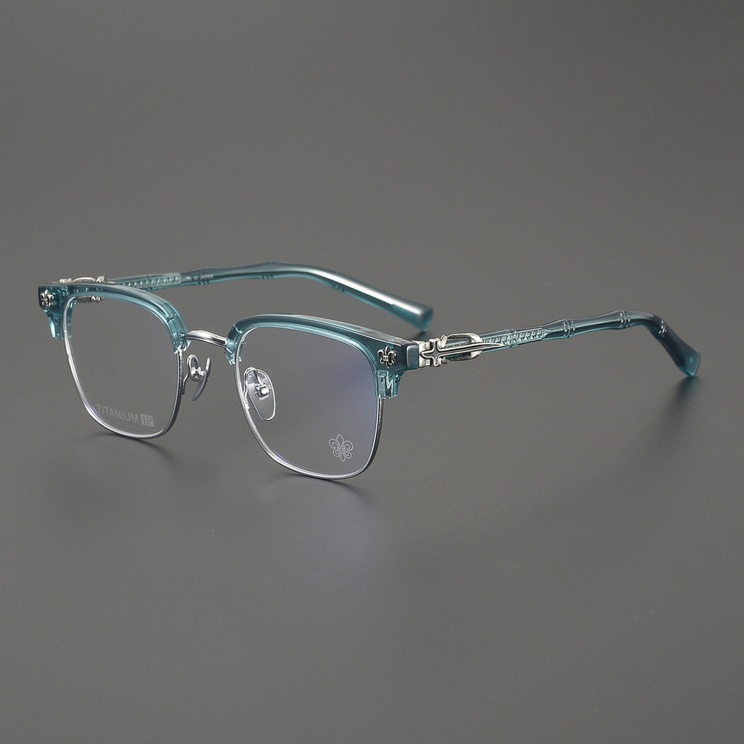 Chrome Hearts Hand-Engraved Vintage Browline Eyeglasses
