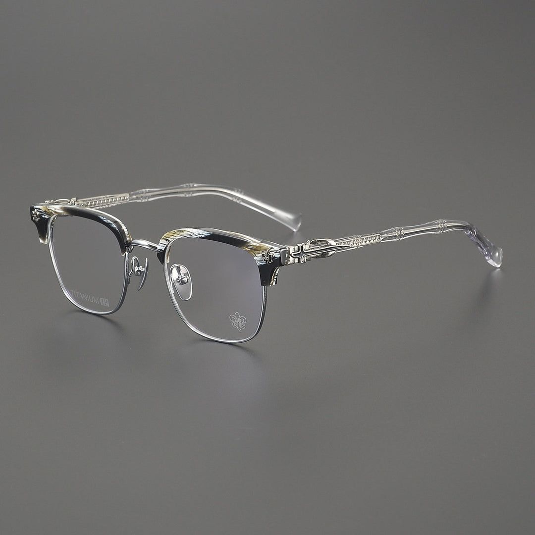 Chrome Hearts Hand-Engraved Vintage Browline Eyeglasses