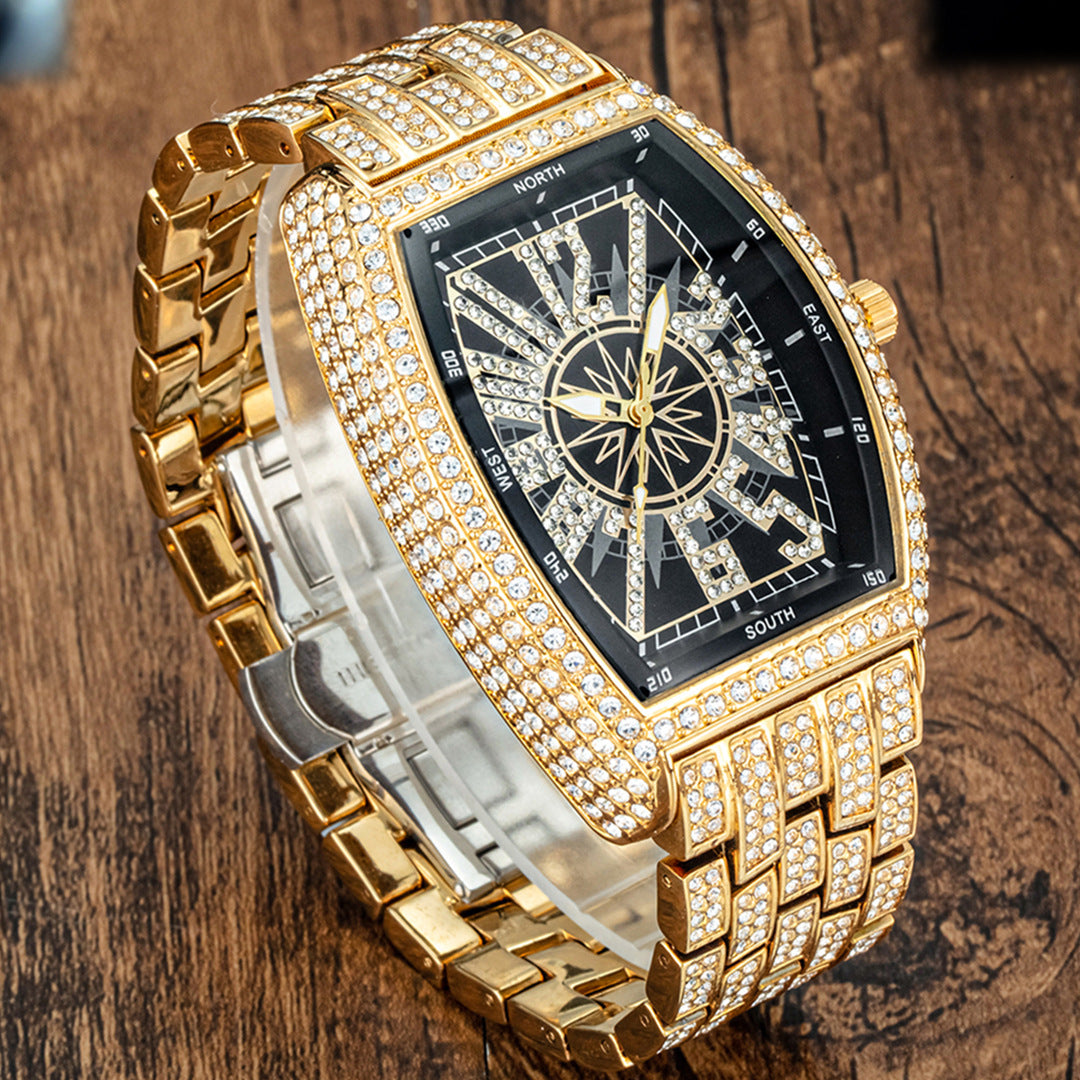 Full Diamond Dial with Tonneau-Shaped Dial