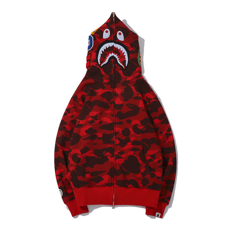 BAPE Shark camouflage jacket cardigan hooded