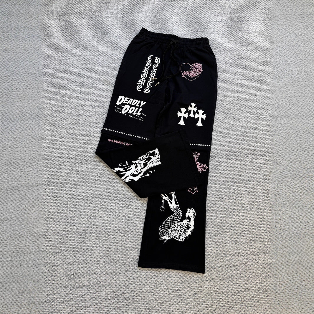Chrome Hearts straight-leg casual pants for women