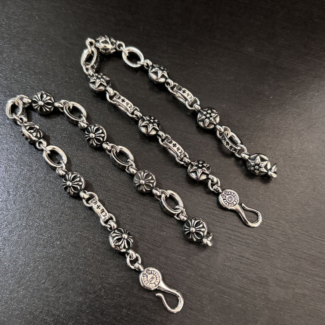 Chrome Hearts Cross Star of David Fishhook Bracelet