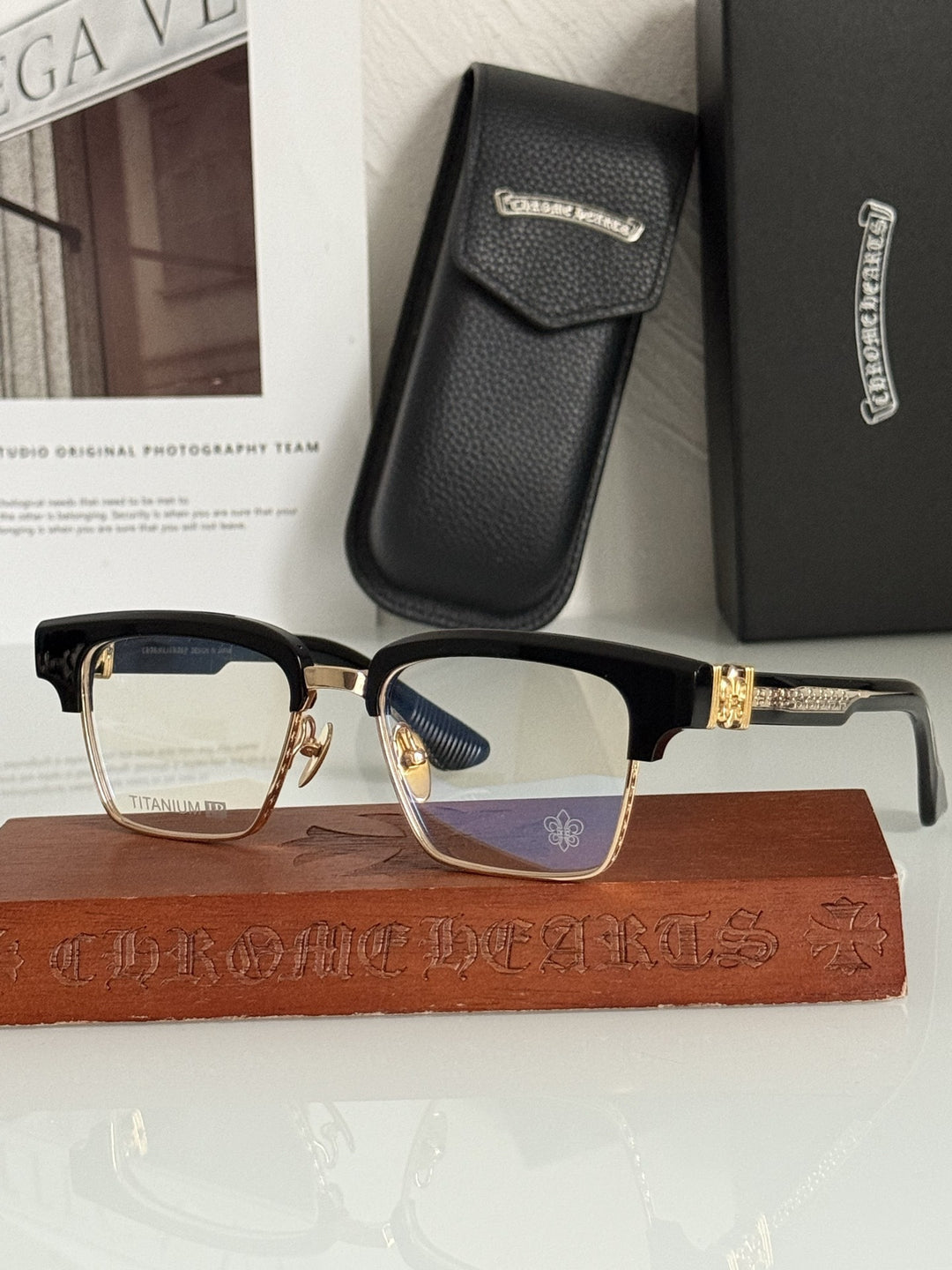 Chrome Hearts Heavy Industries Business Titanium Frame Eyeglasses