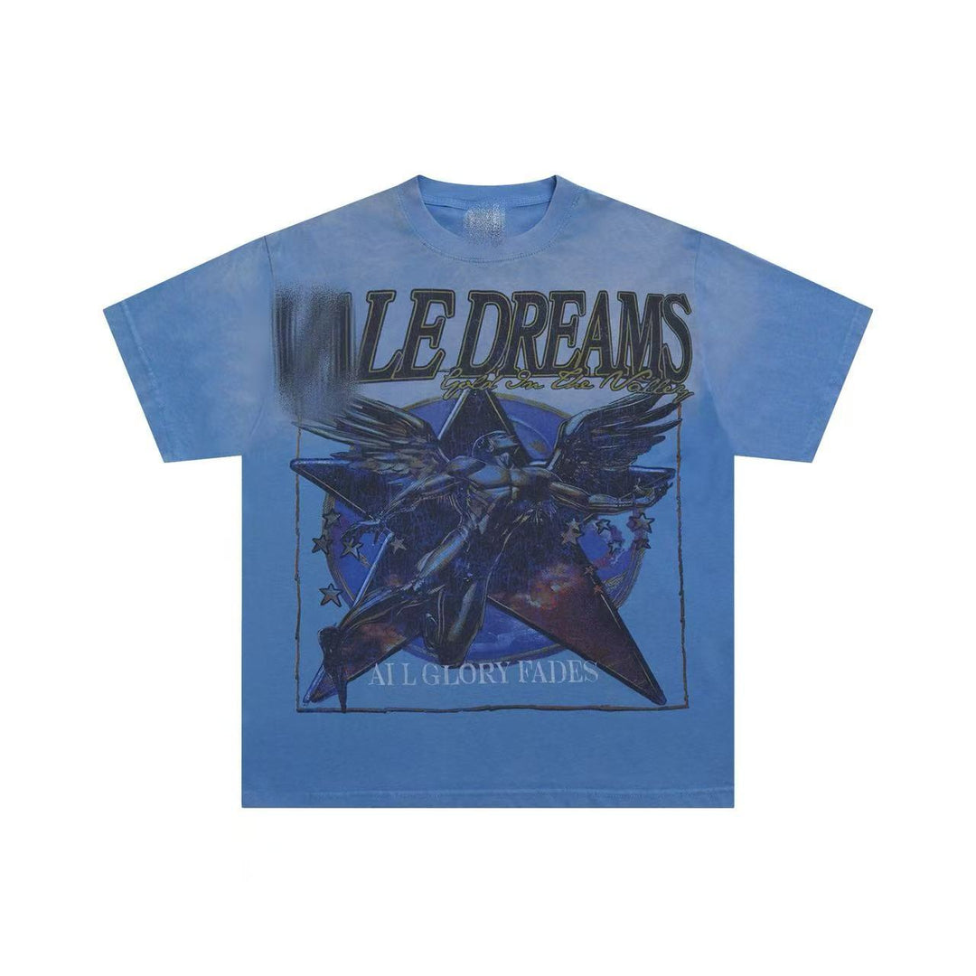 VAL Washed and Distressed Streetwear T-Shirt