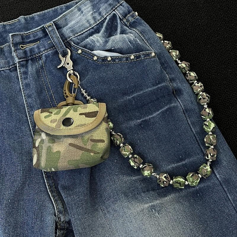 Silicone Camouflage Coin Purse, Pants Chain, Keychain