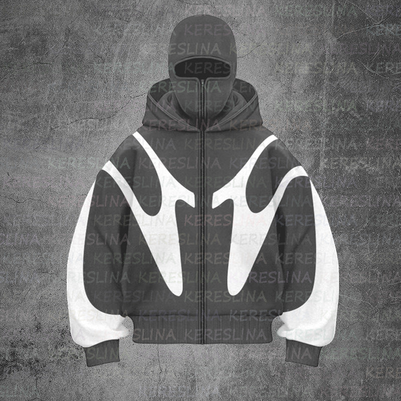 Y2K double-hooded hooded sweatshirt