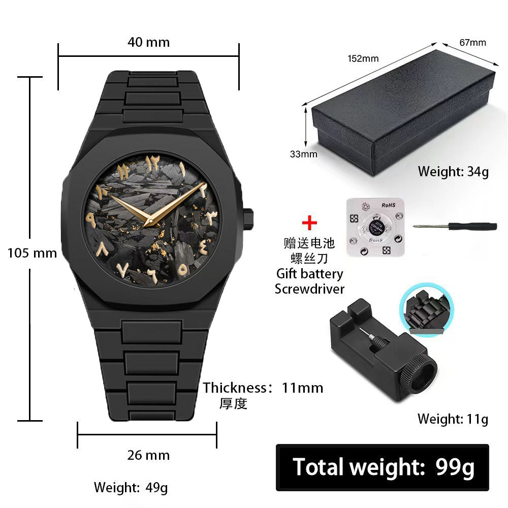 Sports-Style Waterproof Plastic Watch with Arabic Numerals
