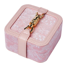 Retro embroidery portable jewelry box