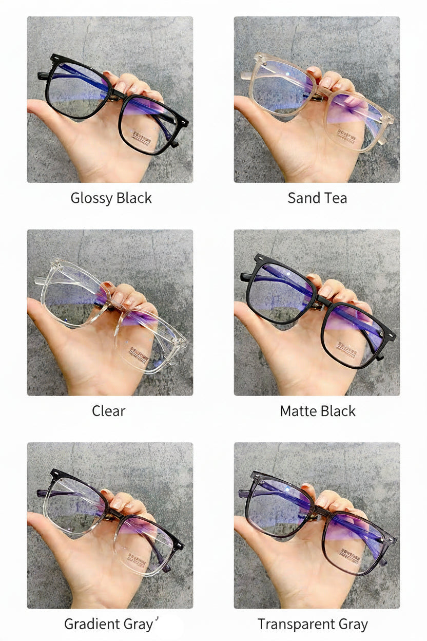Black square frame TR90 eyeglasses frame