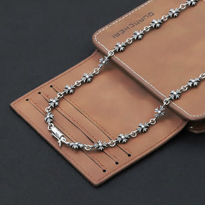 925 silver cross heart chain