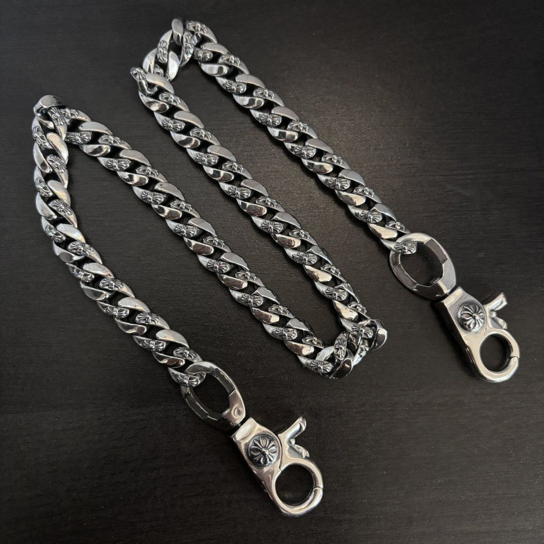 Chrome Hearts double lobster buckle versatile pants chain
