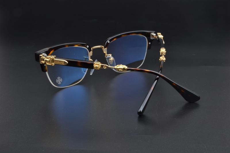 Chrome Hearts sword themed literary semi rimmed glasses
