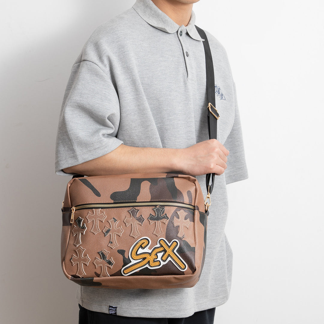 Chrome Hearts Camouflage Sports PU Leather Crossbody Bag