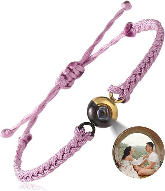 Hand-woven customized color picture personal color photo bracelet