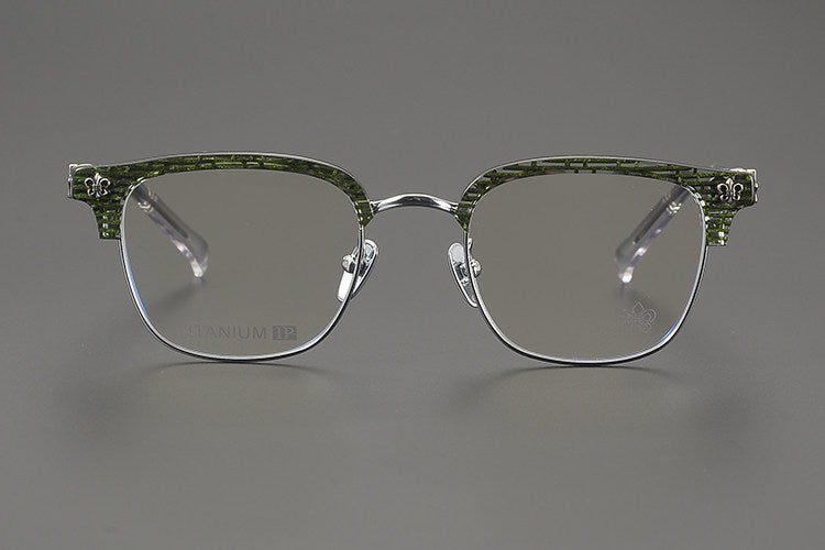Chrome Hearts Hand-Engraved Vintage Browline Eyeglasses
