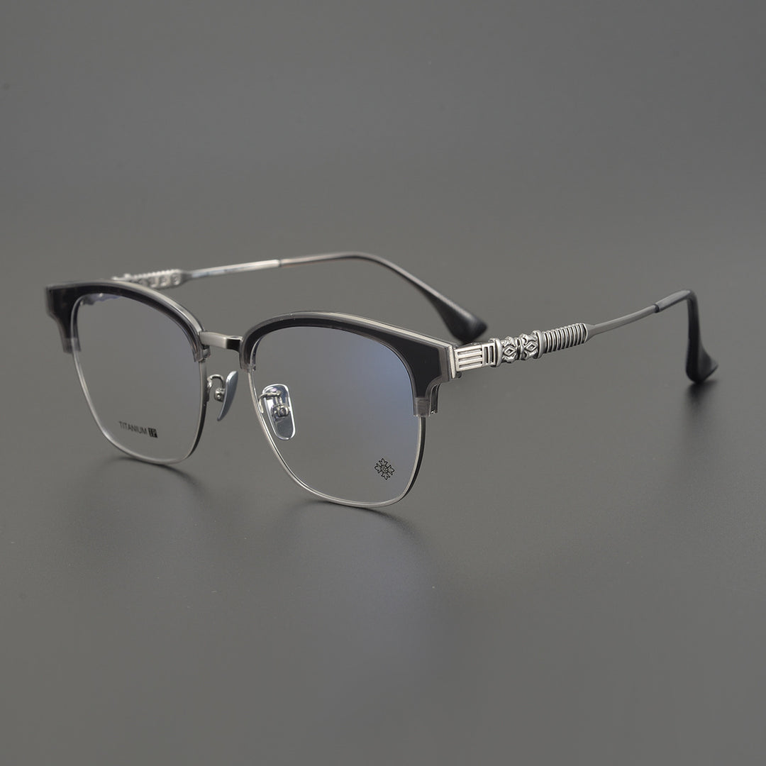 Retro Ultra-Light Semi-Rimless Glasses