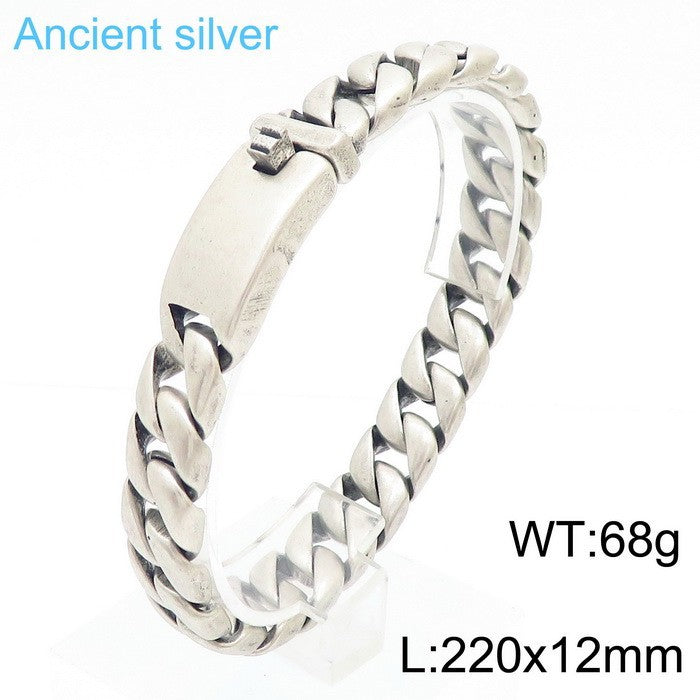Minimalist titanium steel bracelet