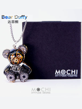 Creative Cyberpunk Duffy Bear Couple Necklace Sweatshirt Pendant-nowadaysfashion