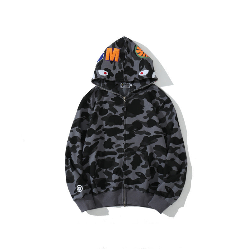 BAPE Shark camouflage jacket cardigan hooded