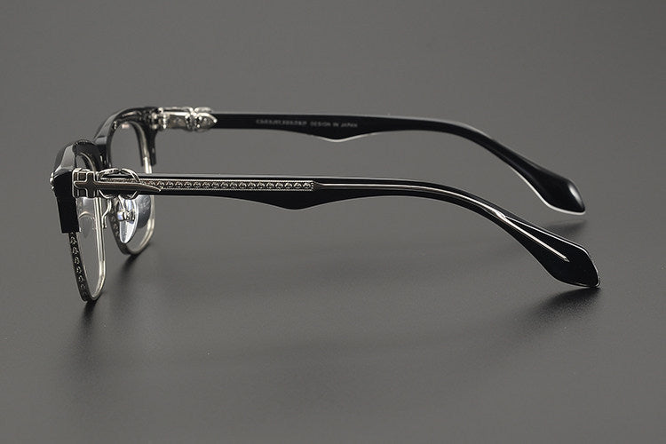 Chrome Hearts Style Business Semi Rimless Eyeglasses