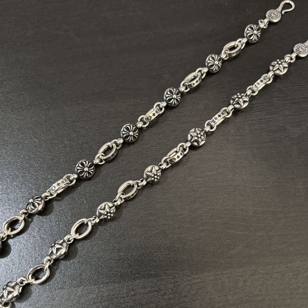 Chrome Hearts Cross Star of David Fishhook Bracelet