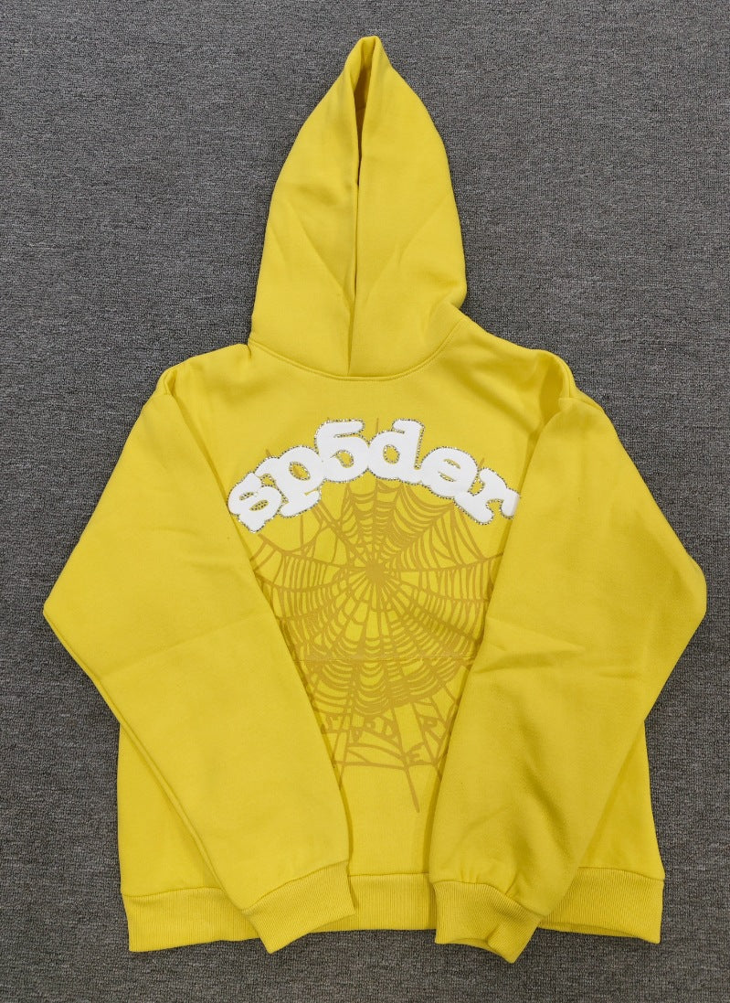 Sp5der Foam Print Spider Thick Fleece Hoodie