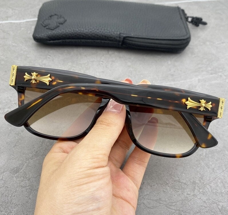 Chrome Hearts OFFICER Cross-decorated Sunglasses