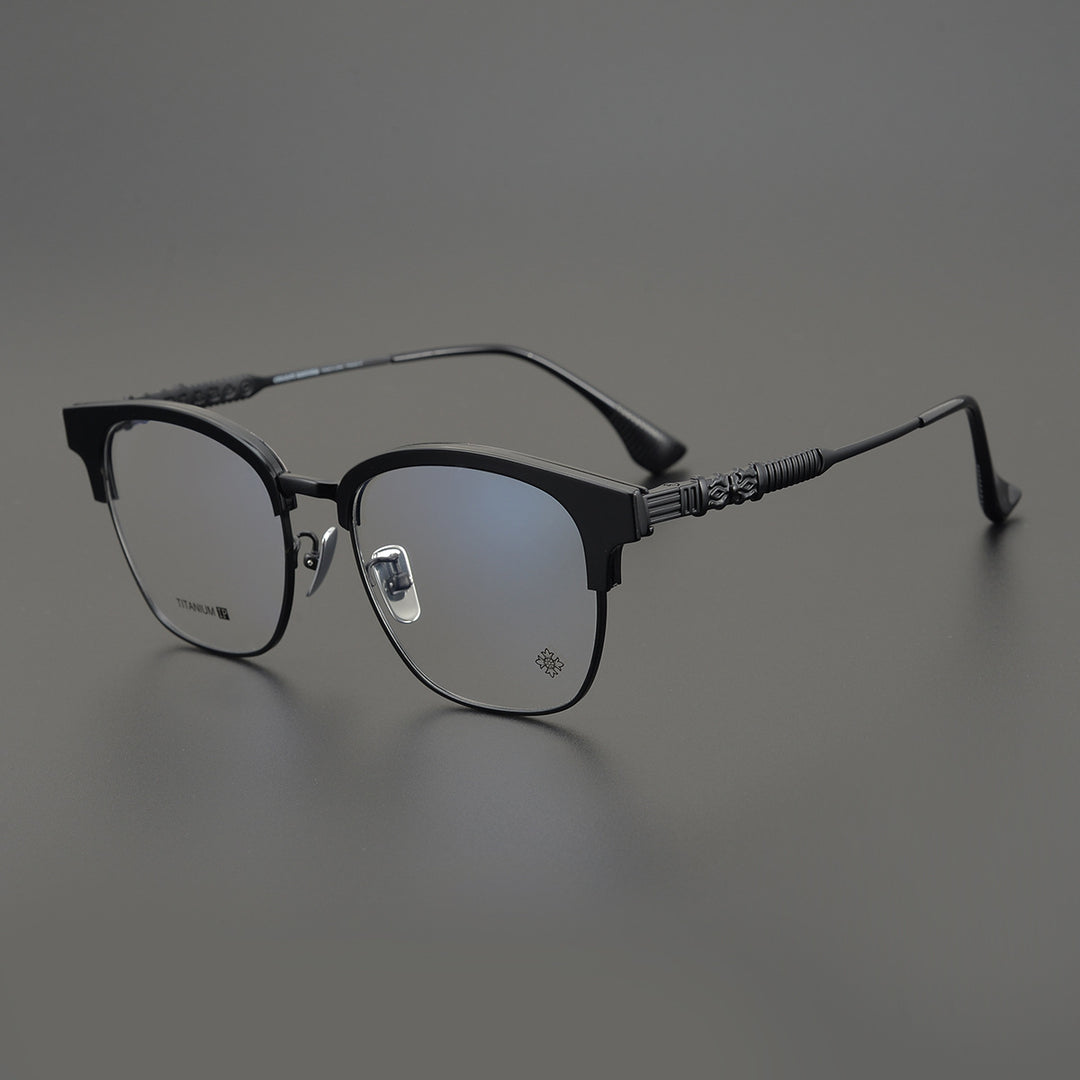Retro Ultra-Light Semi-Rimless Glasses