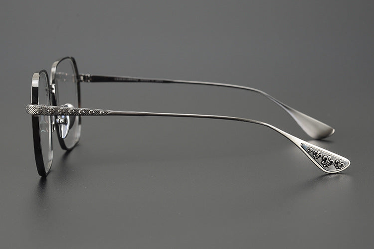 Chrome Hearts pure titanium glasses with cross carved frames
