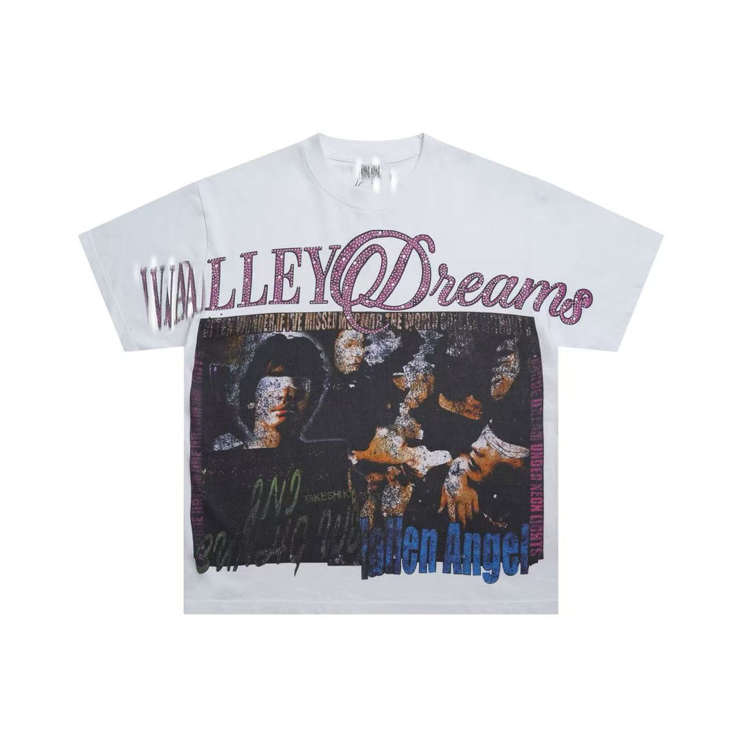 VAL Washed and Distressed Streetwear T-Shirt