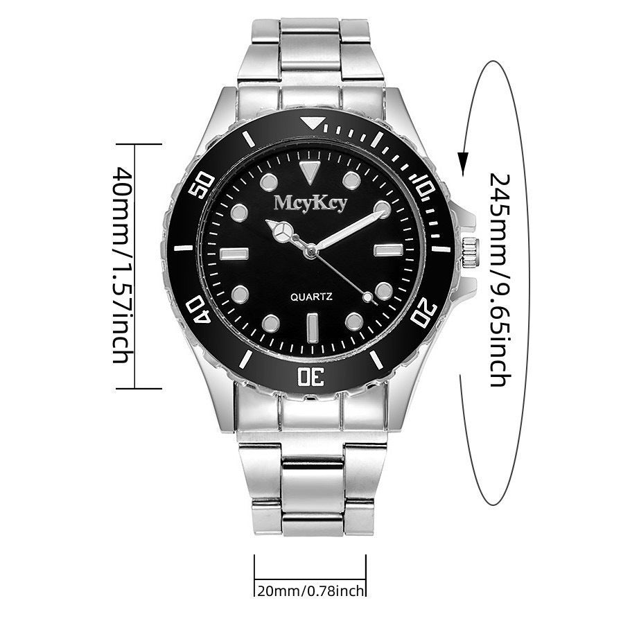 Business luminous quartz watch for students