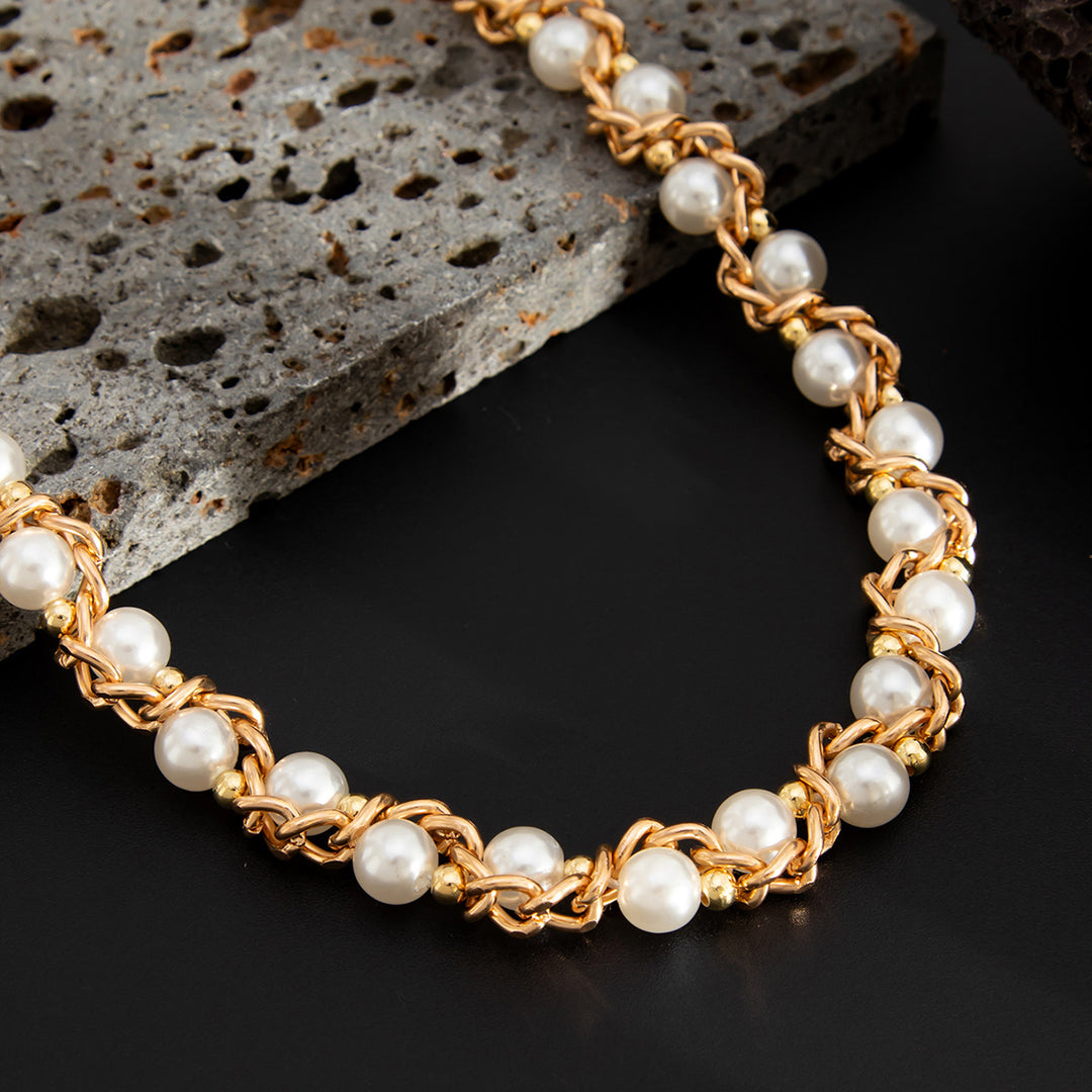 Hip-Hop Pearl-Wrapped Trouser Chain