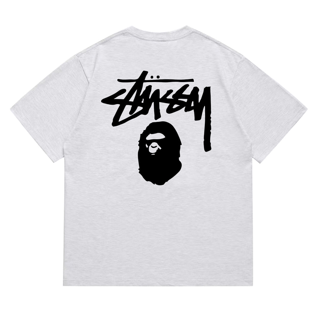 BAPE loose fit short-sleeved letter print t-shirt