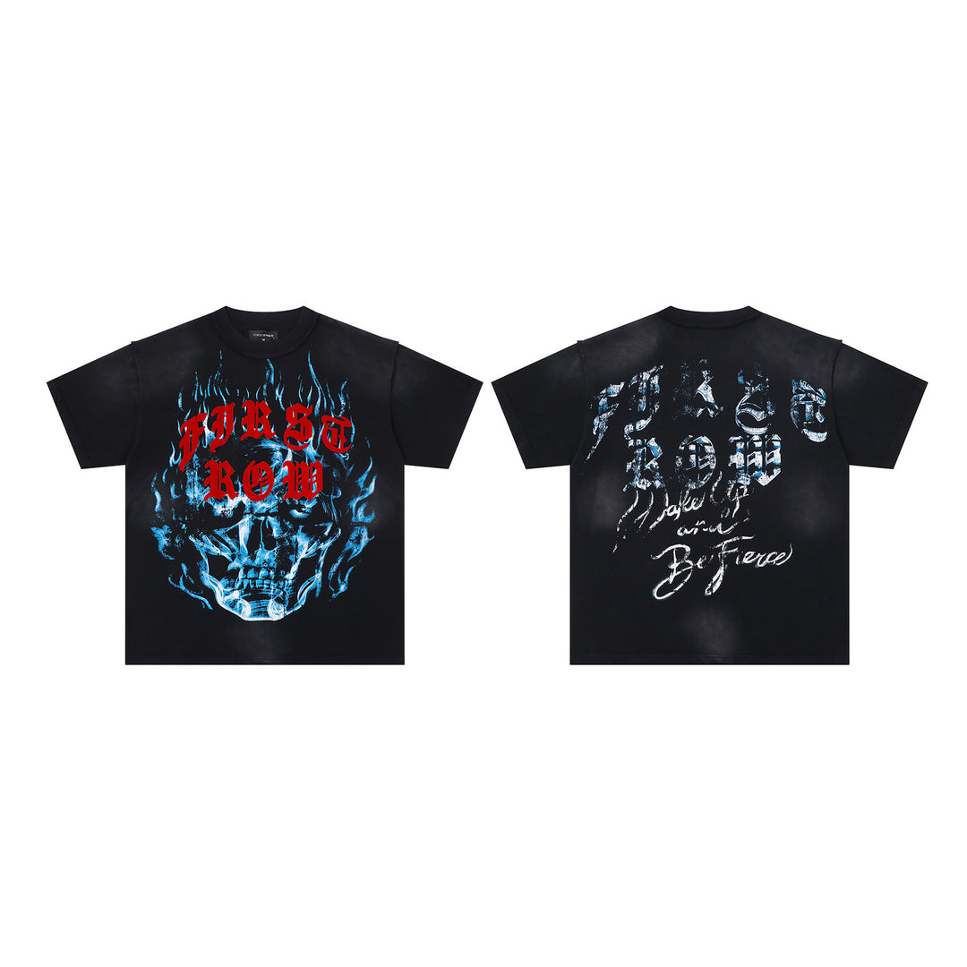 FIRST ROW LOST UTOPIA UNIVERSE CROPPED TEE White