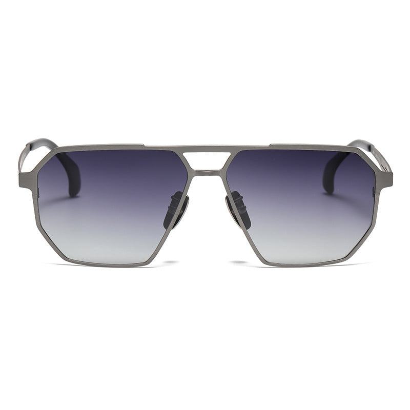 Retro Geometric Aviator Sunglasses