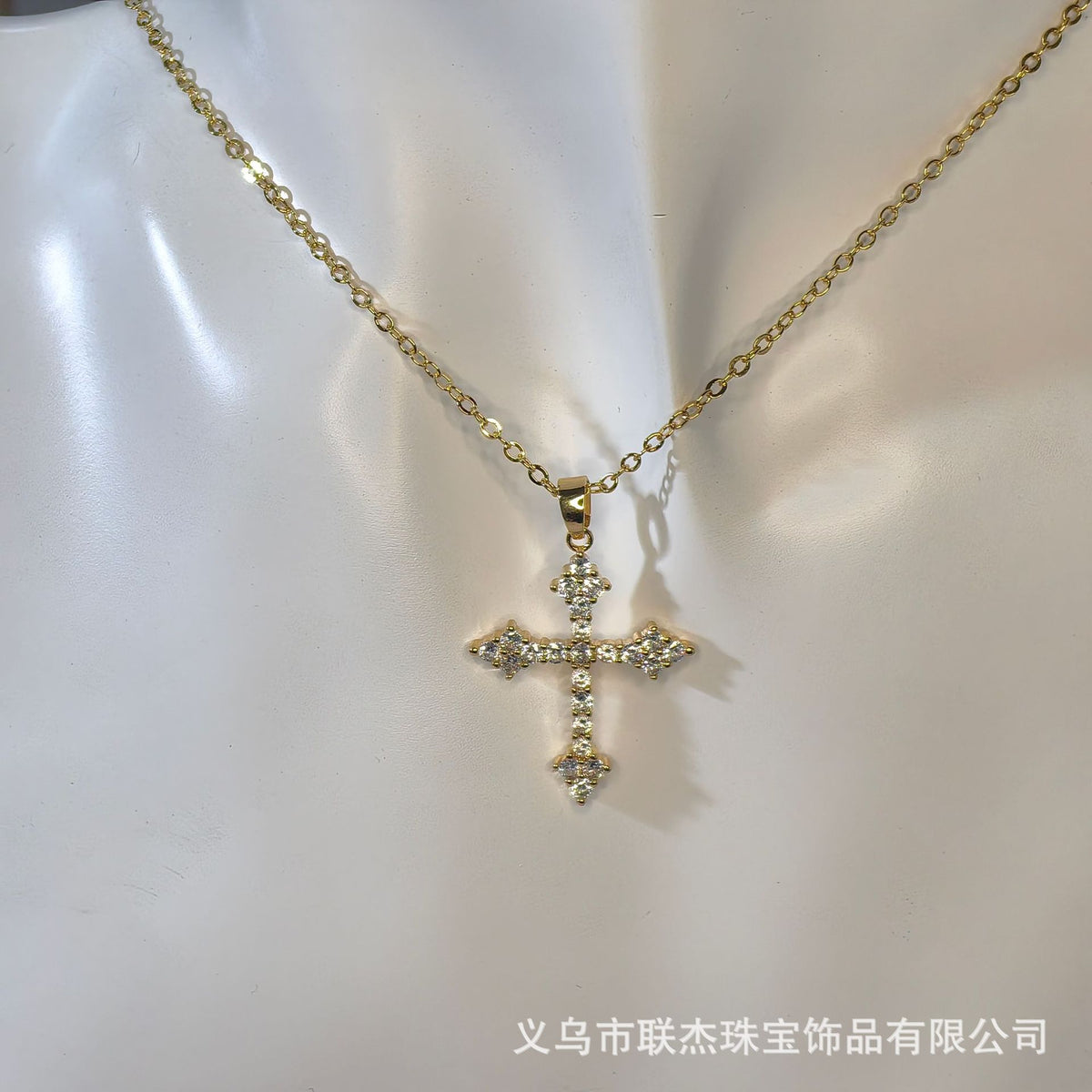 Diamond Cross Hip-Hop Necklace