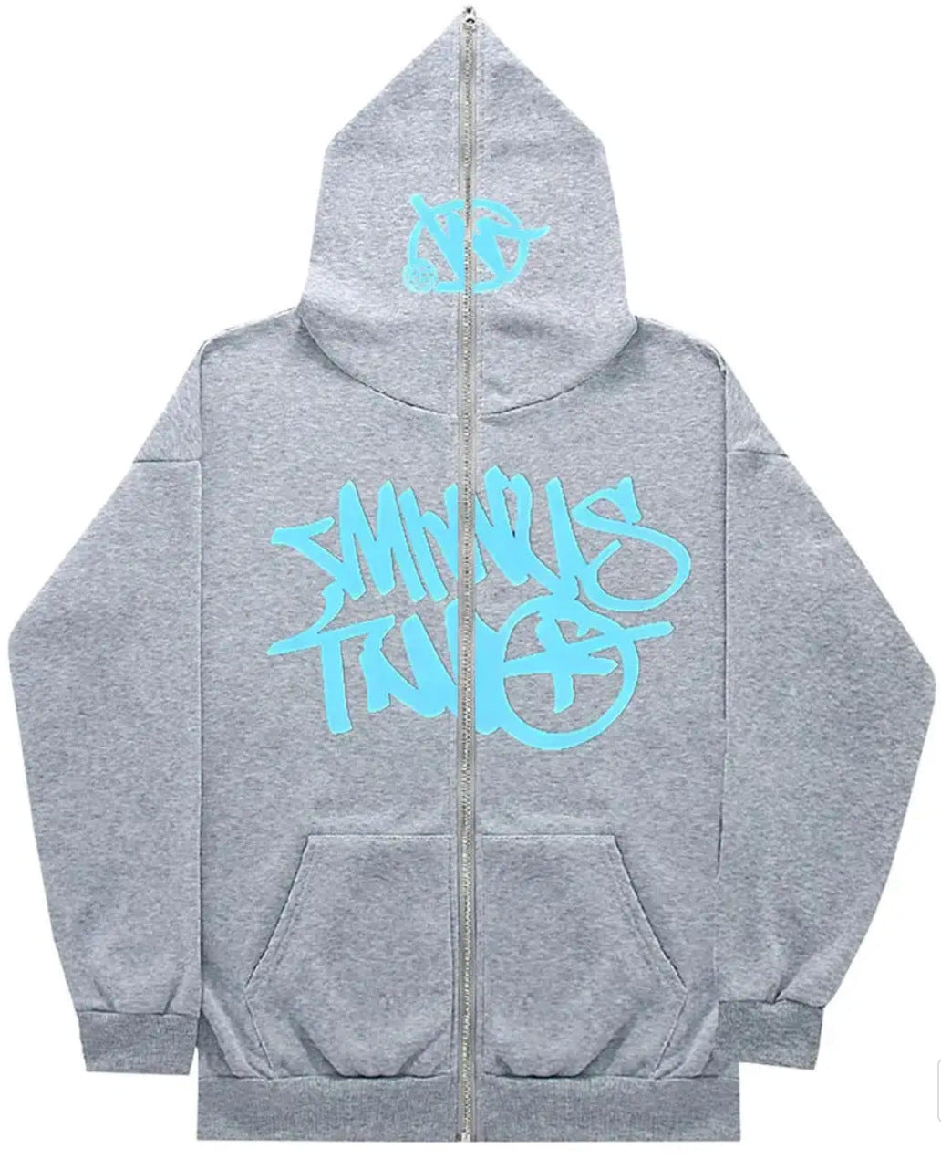 High Street Hip Hoo Printed Zipper Hoodie