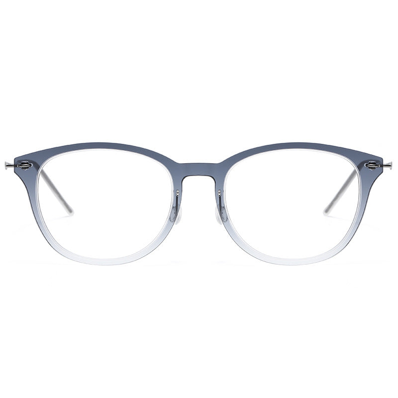 Gradient retro oval frame for slimming faces