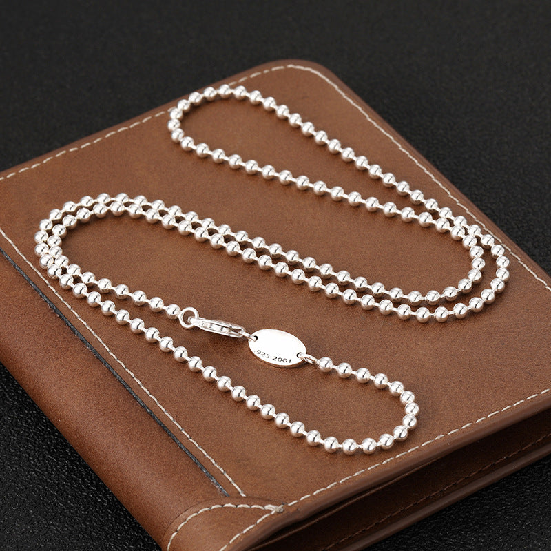 S925 silver round bead chain