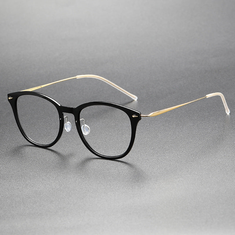 Gradient retro oval frame for slimming faces