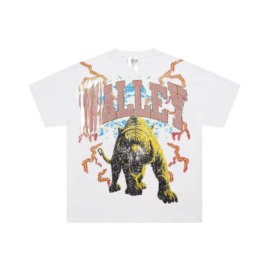 VAL Washed and Distressed Streetwear T-Shirt