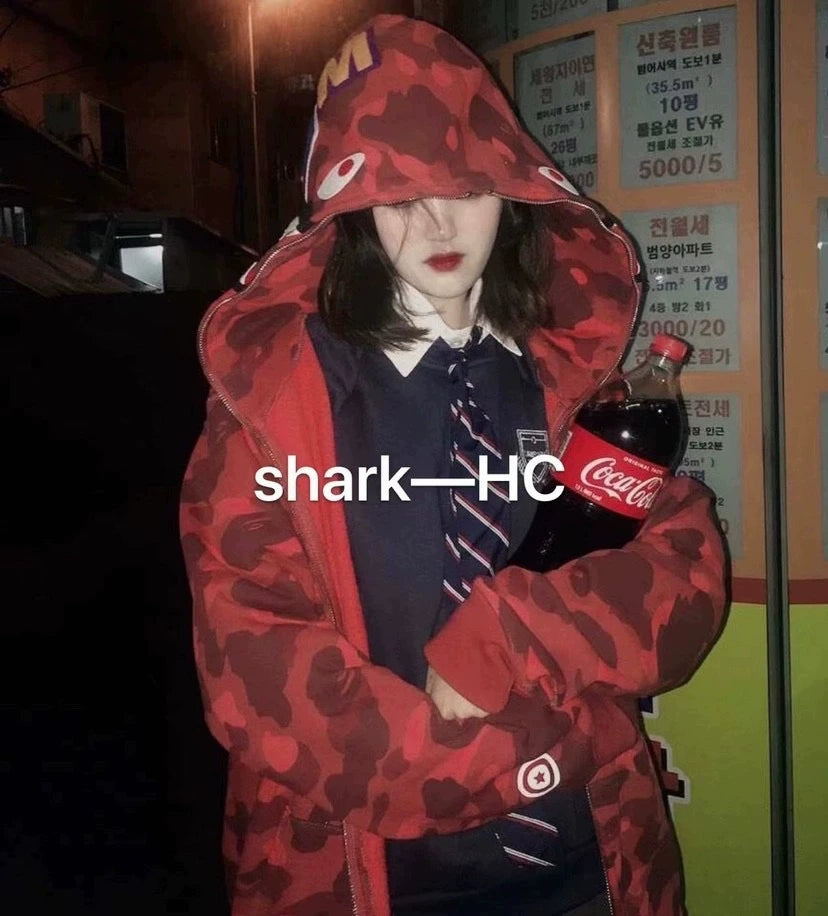 BAPE Shark head camouflage zip-up jacket