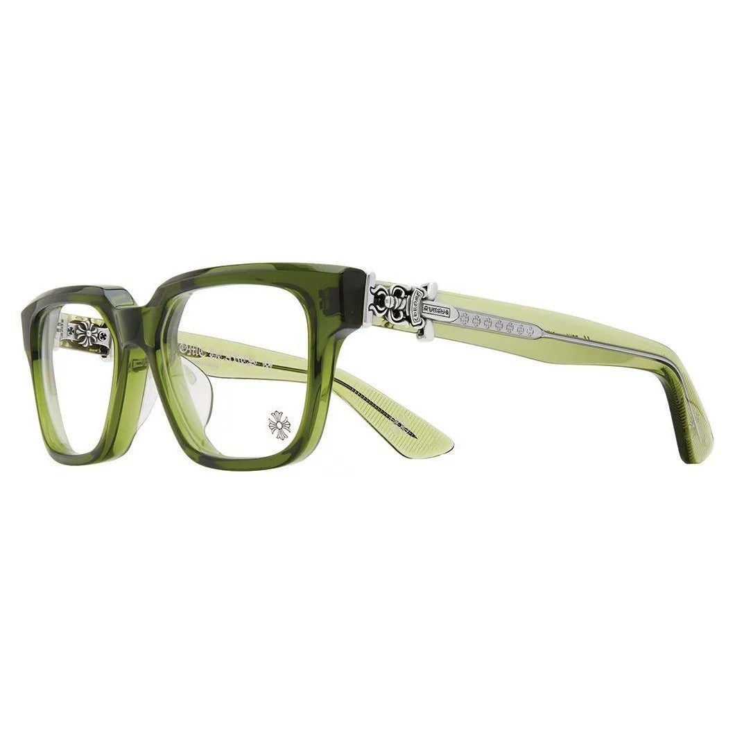 Chrome Hearts exquisitely carved pattern large-frame eyeglasses