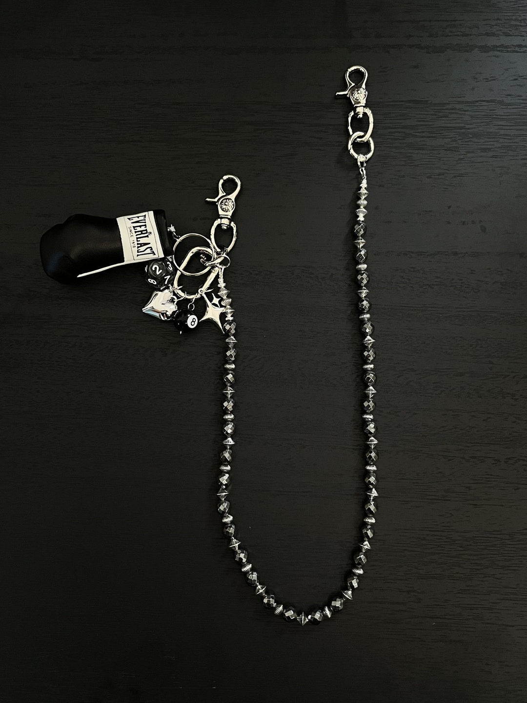 Ceramic Square Bead Boxing Glove Handmade Pants Chain