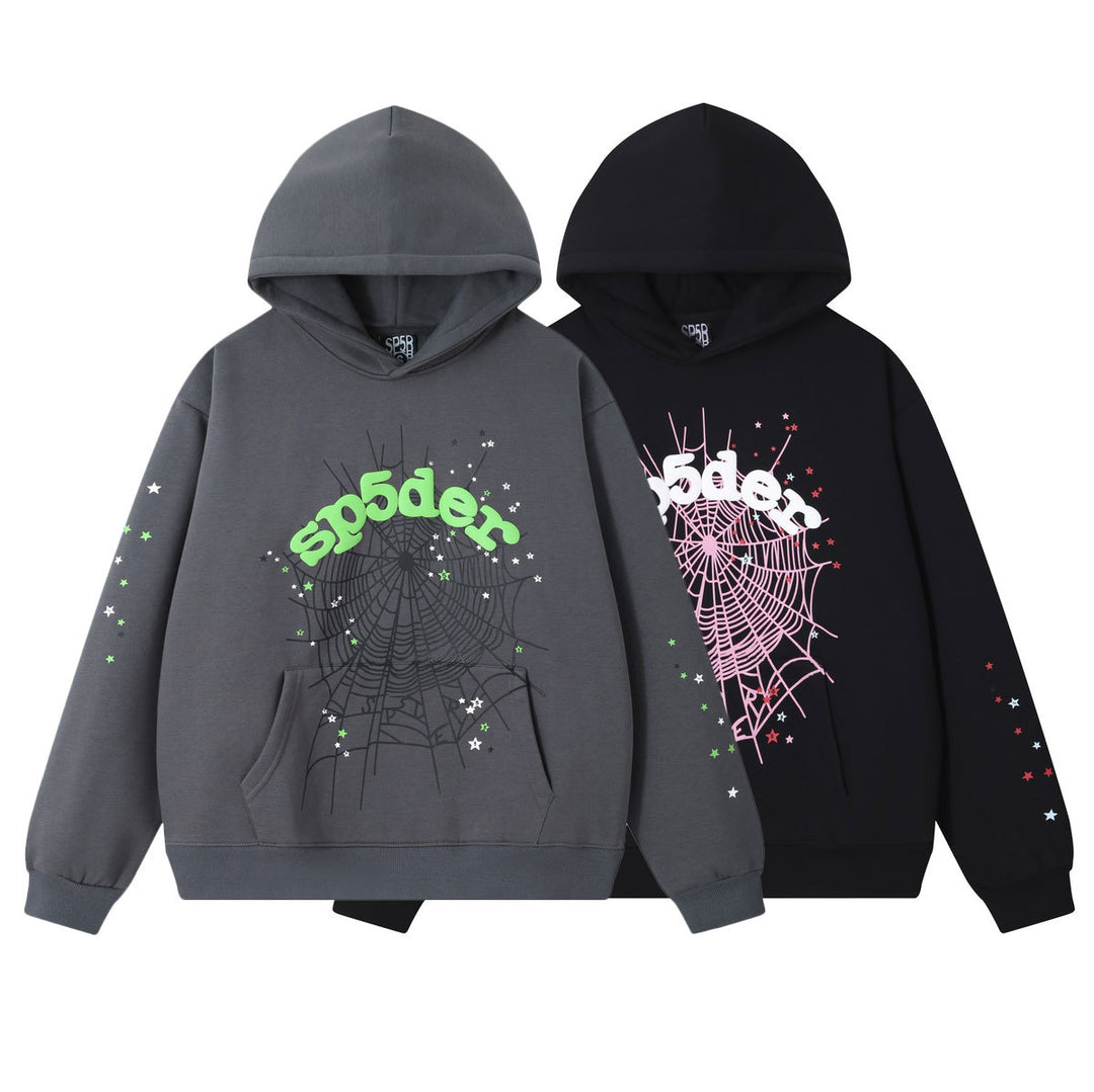 Sp5der foam letter 555 hoodie Pink Casual pants