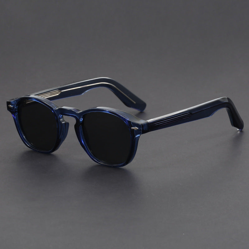 Propionic acid insert round frame sunglasses